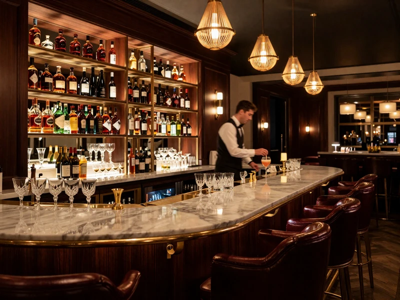 Elegancki bar z szeroką ofertą napojów